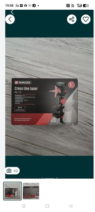 Parkside laser krzyżowy