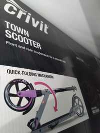 Nowa Hulajnoga crivit town scooter fioletowa