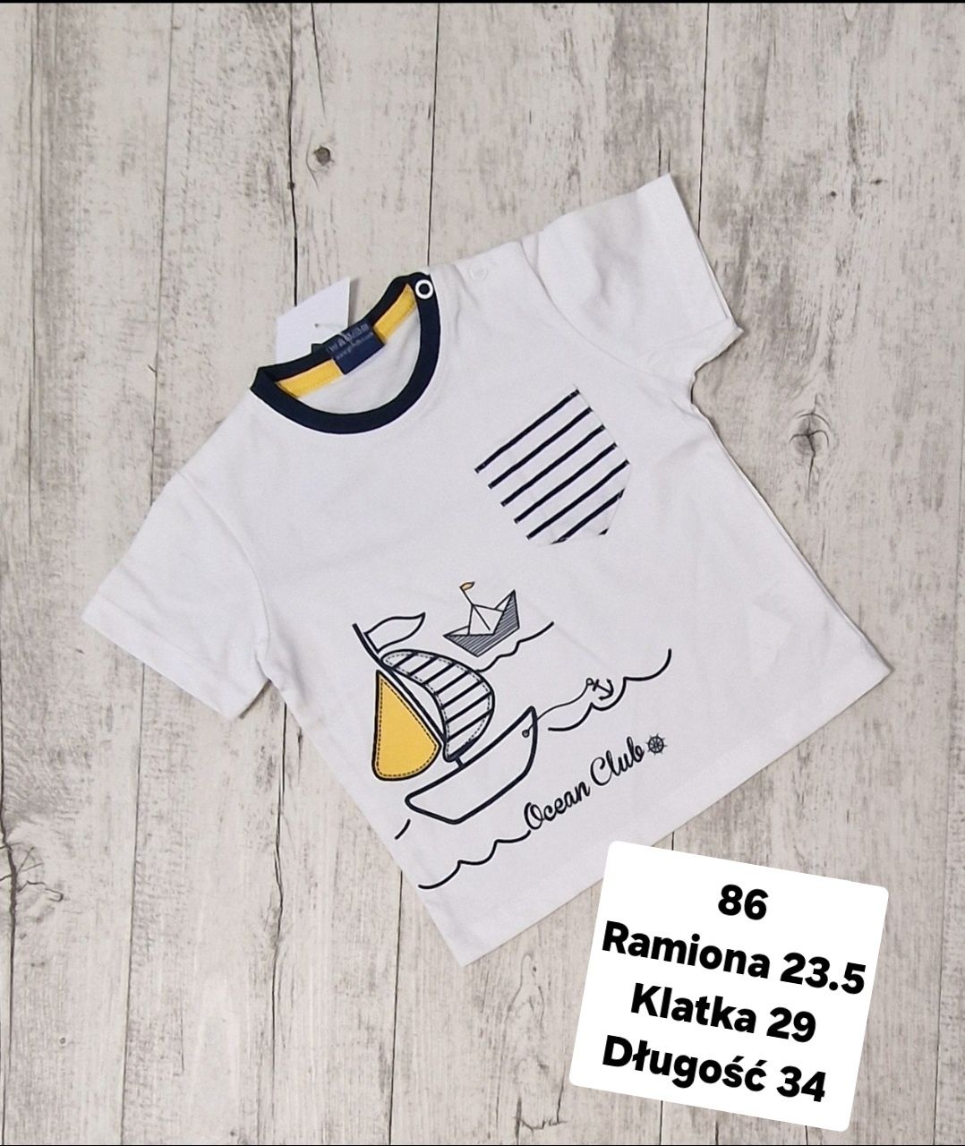 Koszulka chłopięca bawełniana 86,92 tshirt gt "Ocean"