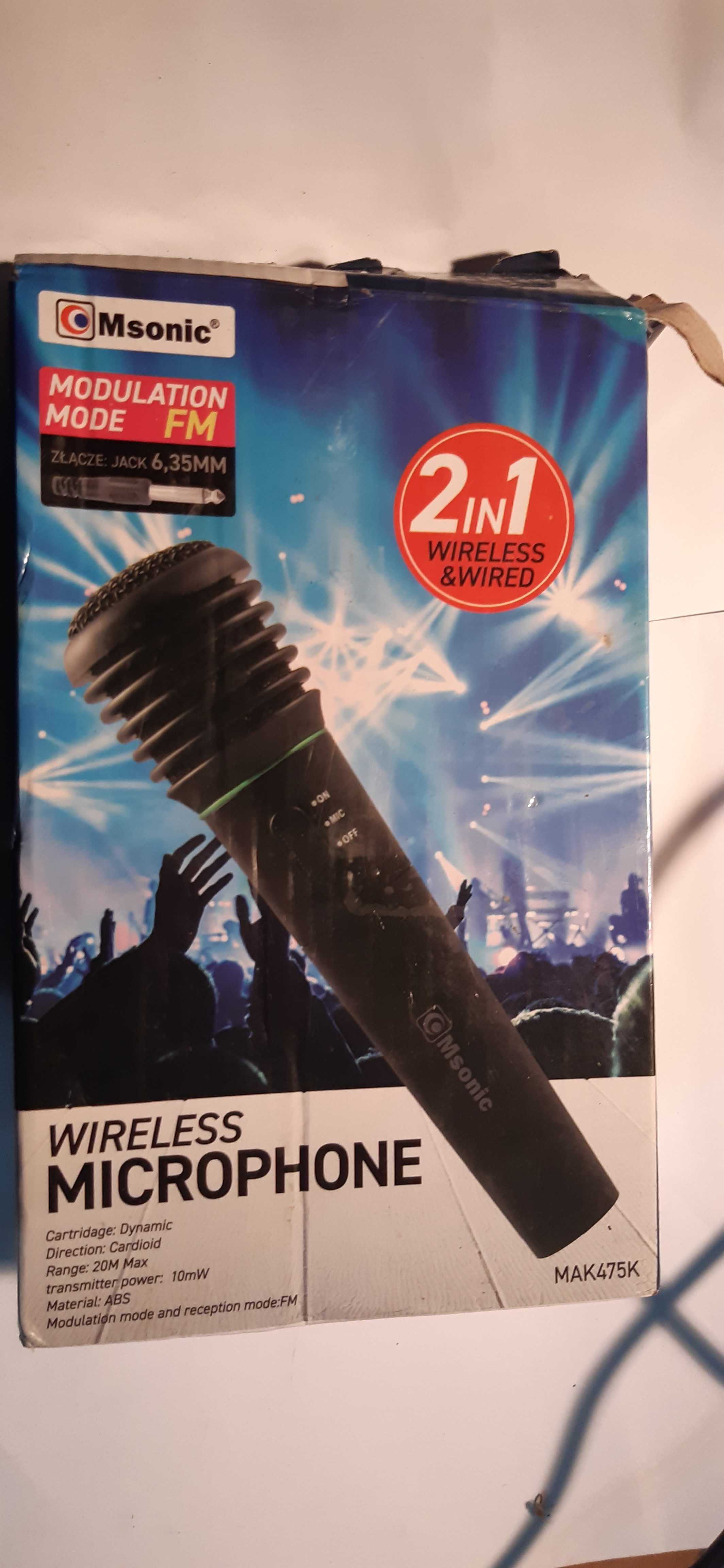 stary mikrofon bezprzewodowy msonic