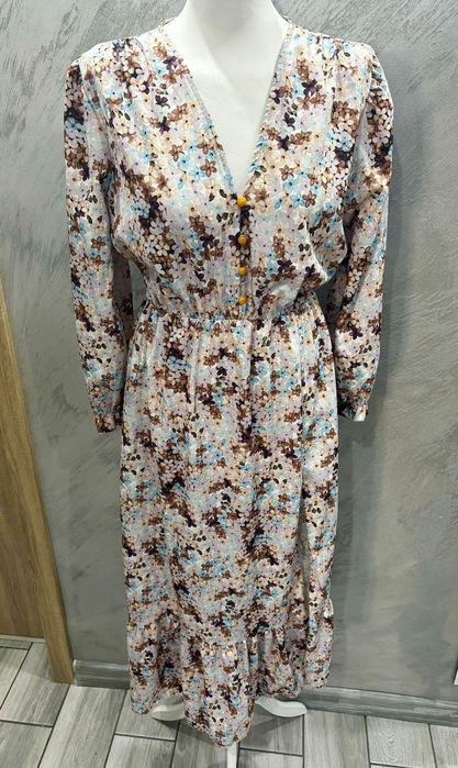 Sukienka chrzciny impreza midi butik wiskoza