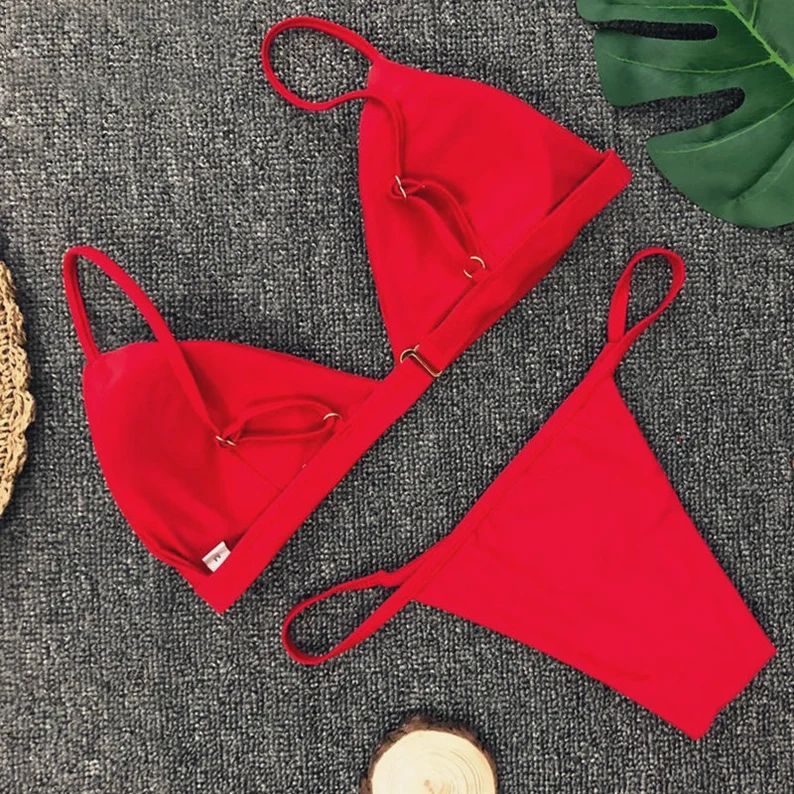 Sexy Bikini Brazylijskie Dwuczęściowy Strój Kąpielowy STRINGI - S
