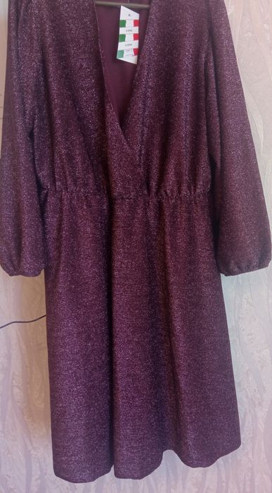 Люрексова сукня міді