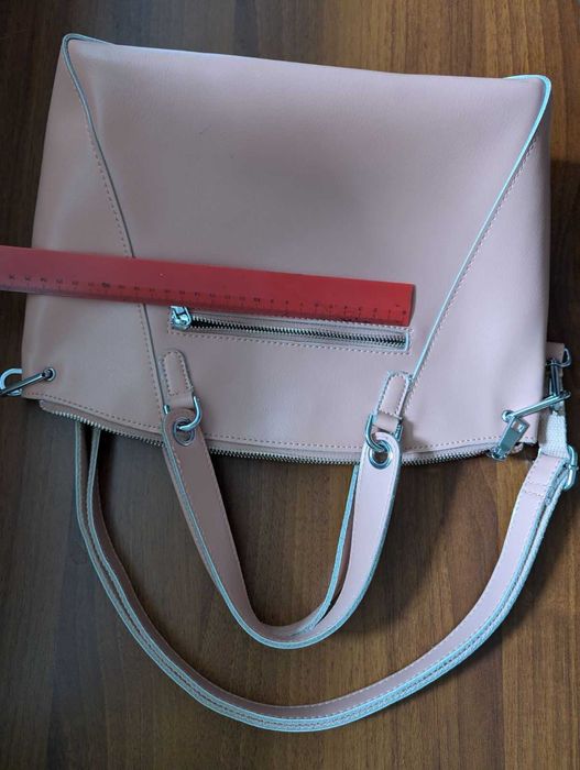 сумка жіноча шкіряна, колір пудра