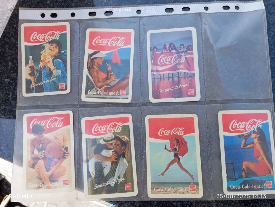 7 calendários de bolso da coca cola