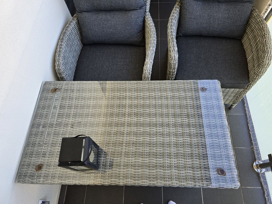 Zestaw mebli ogrodowych/balkonowych z technorattanu