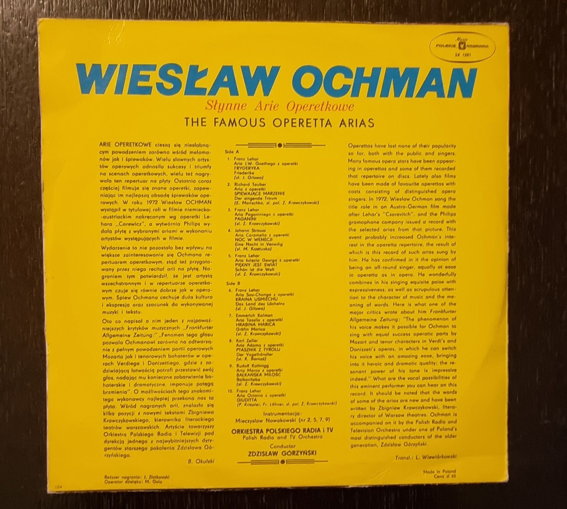 Wiesław Ochman - Słynne arie operowe