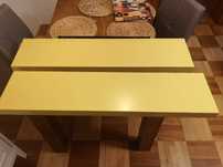 Żółta półka ścienna IKEA Lack 110x26cm