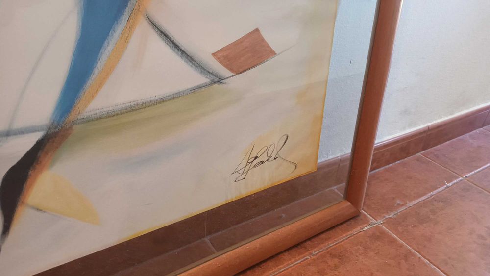 Quadro Original com Moldura de Madeira