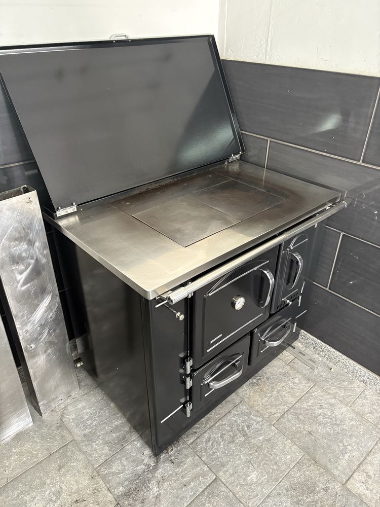 Fogão de inox a lenha