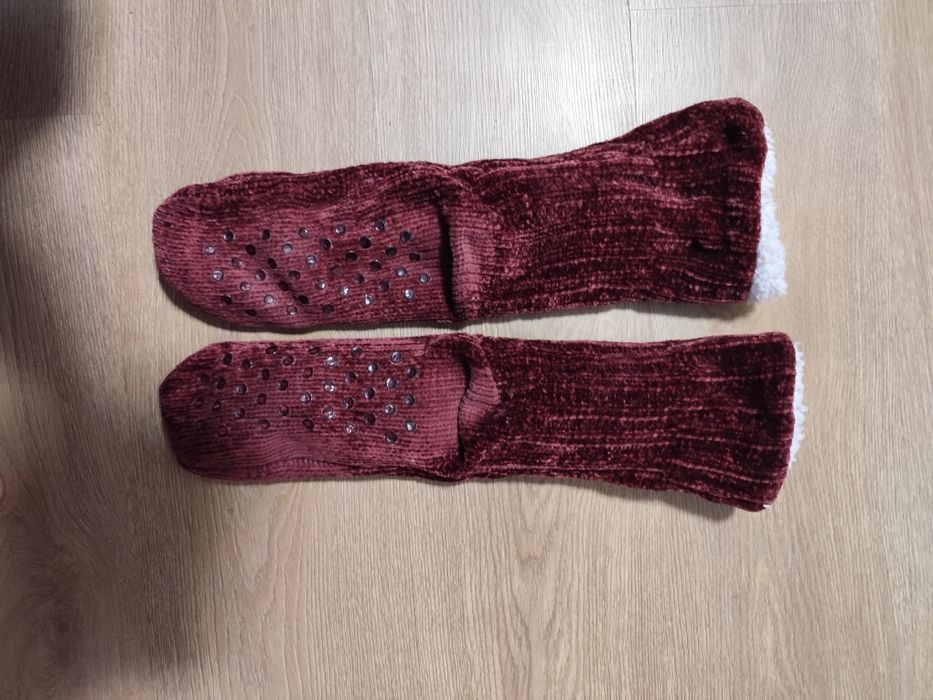 Skarpety kapcie 41 antypoślizgowe grube polar ciepłe