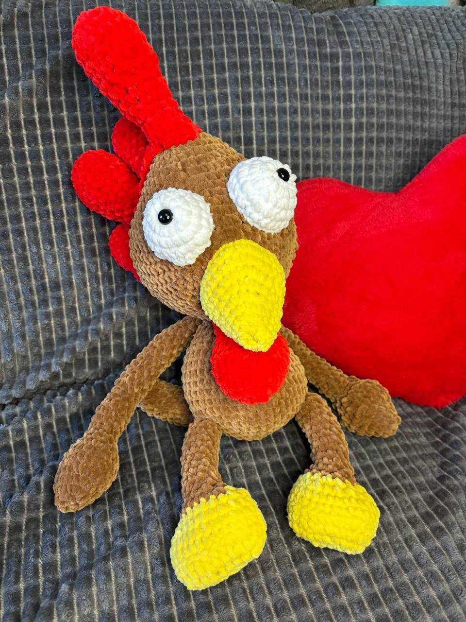 Мягкая игрушка ручной работы петух Морхухн Moorhuhn