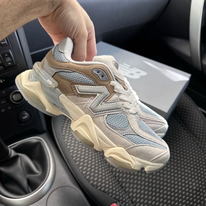 Жіночі кросівки нюбеланс замша New balance 9060 grey brown сірі