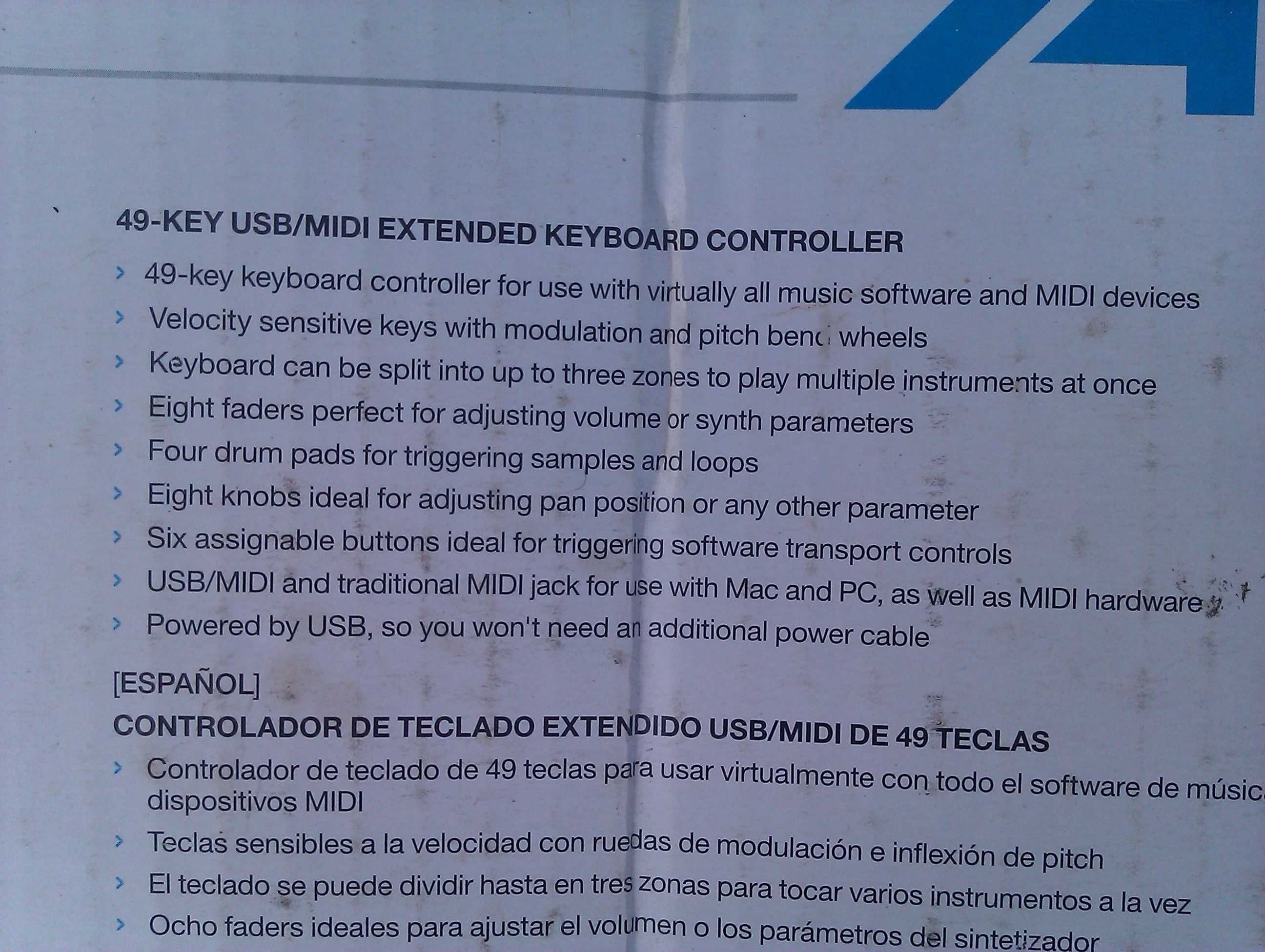 Alesis QX49 - Controlador MIDI de 49 teclas com enorme funcionalidade