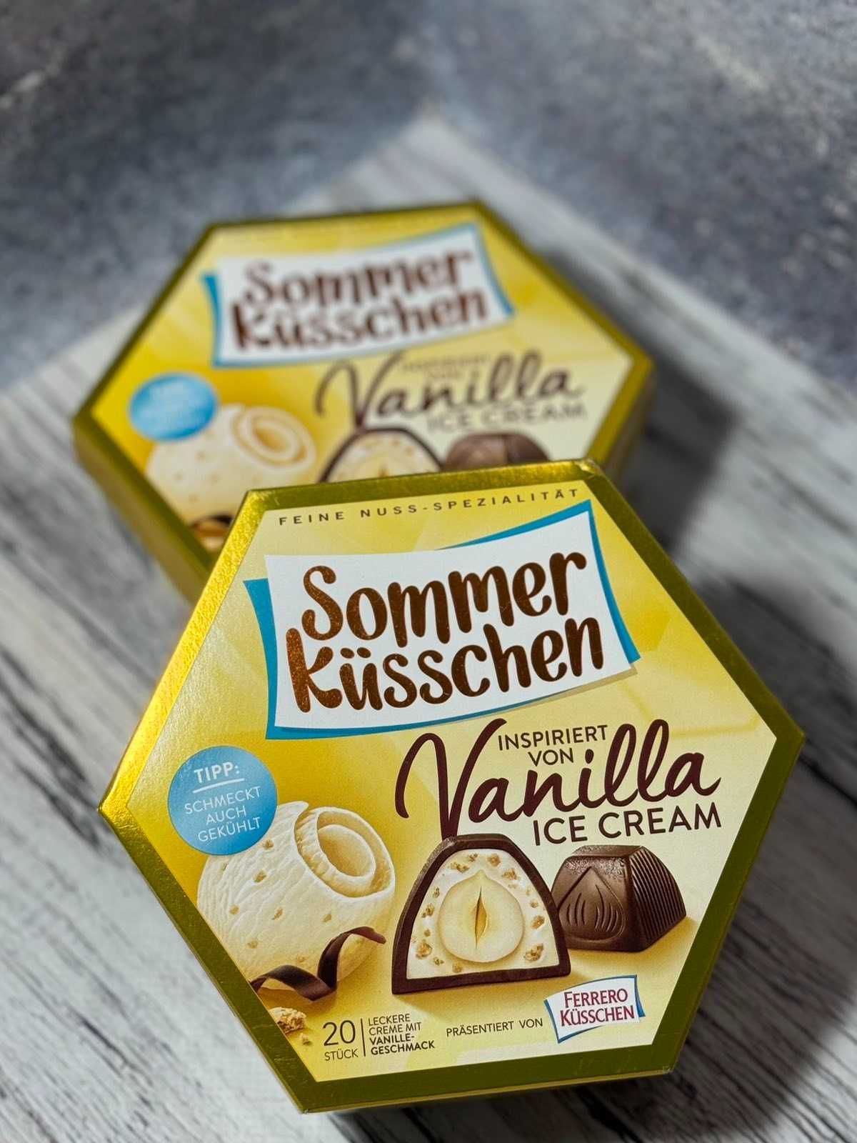 Шоколадні цукерки Sommer Kusschen (ванільне морозиво) 184 г