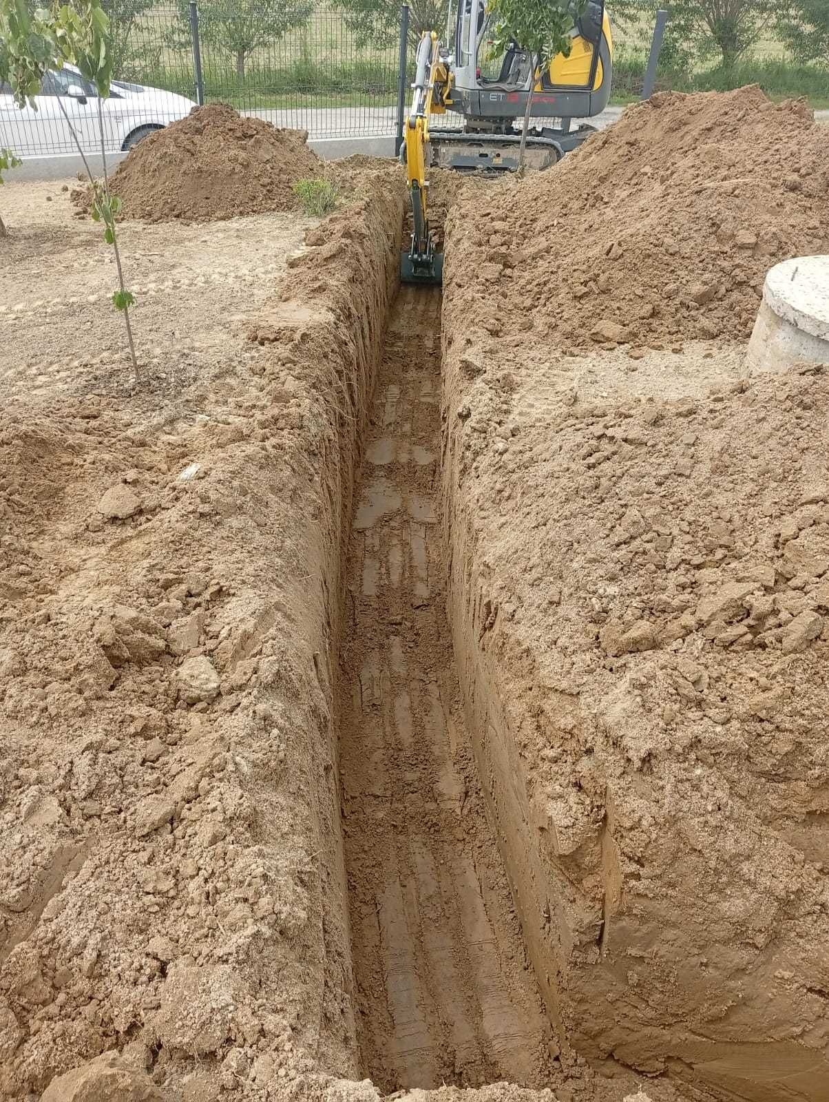 Usługi minikoparką, Roboty ziemne, Niwelacja terenu