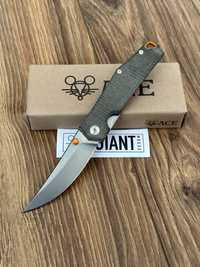 складний ніж GiantMouse ACE Clyde Elmax green canvas micarta