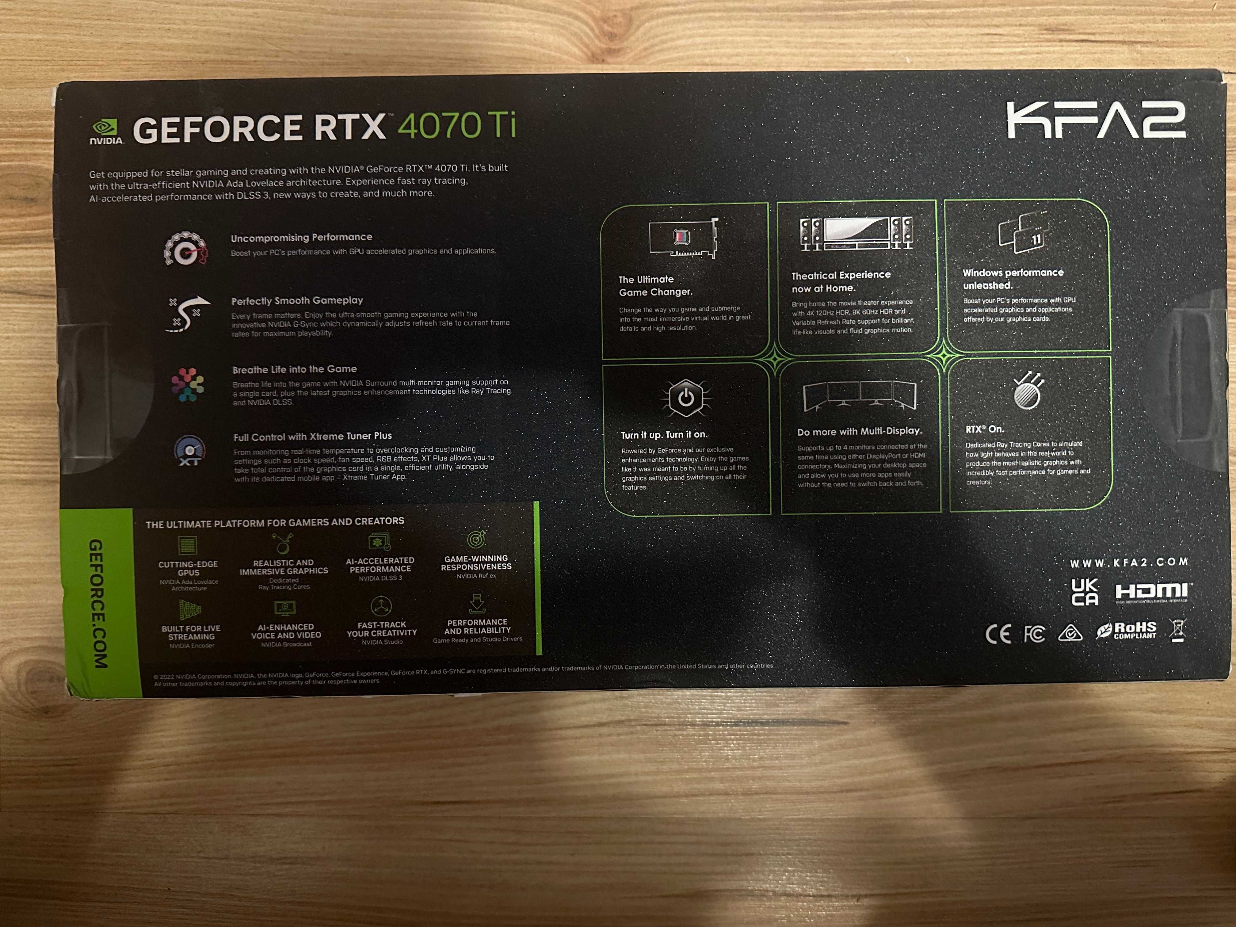 KFA2 RTX 4070 Ti EX Gamer 1-Click OC V2 - 12GB - Ray Tracing - NOWA