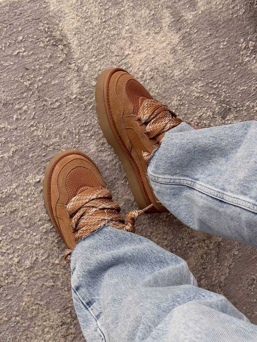 Женские ботинки UGG Lowmel Sneaker Chestnut 36-41 Натур Замша! Купить!
