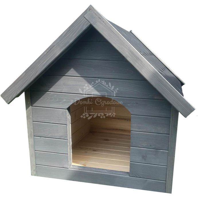 Buda dla psa Rozmiar "XXL" - Grafit - Dach dwuspadowy ID838