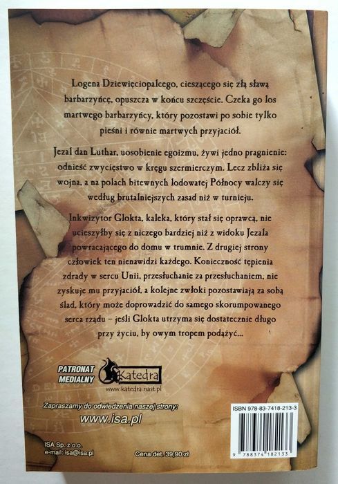 SAMO OSTRZE. Trylogia Pierwsze Prawo Księga 1, Joe Abercrombie, NOWA!