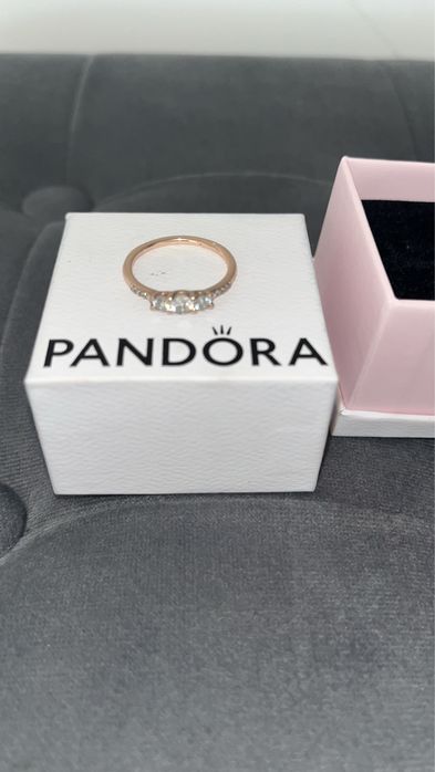 Anel ouro rosa da Pandora