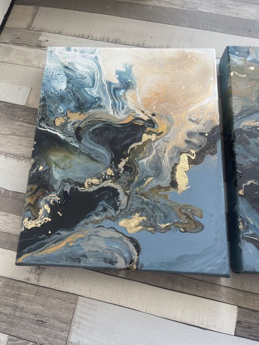 Quadro abstrato  — pintura  interiores