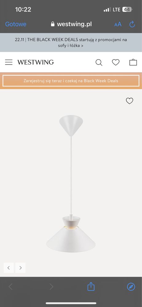 Lampa wisząca Delia Westwing NOWA