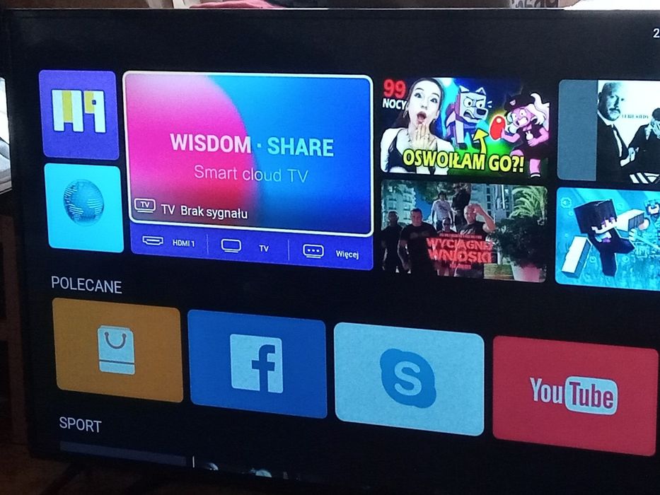 Bardzo dobry, duży 55 cali telewizor Android Smart TV LED UHD 4K