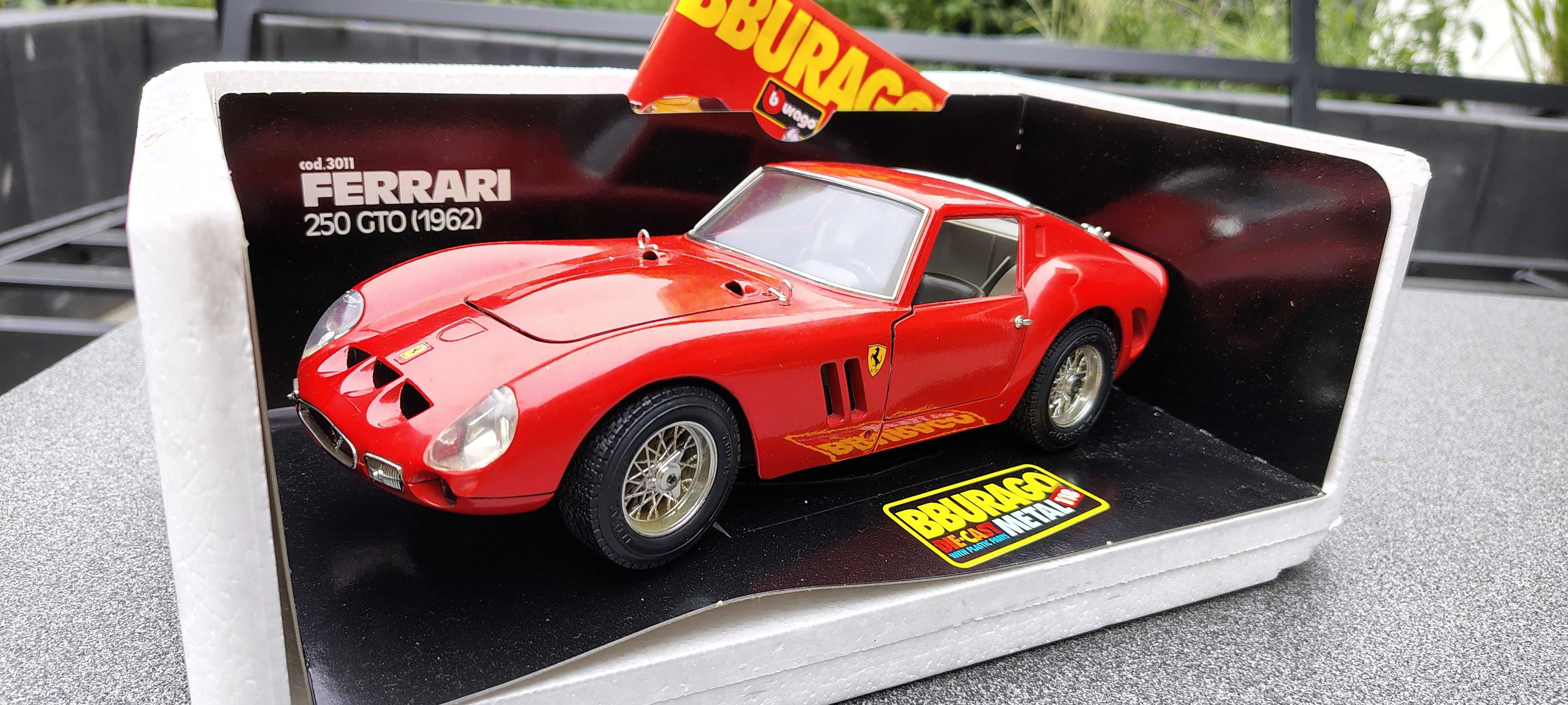 Bburago model Ferrari 250 gto czerwony 1:18 cod3011