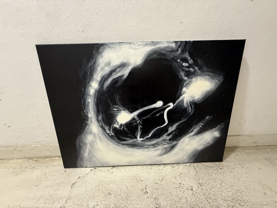 Pintura em acrilico e spray sobre tela