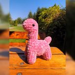 Pluszak maskotka mały dinozaur na szydełku