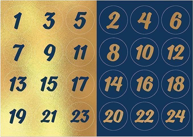 Kalendarz adwentowy DIY 24 torebki papierowe