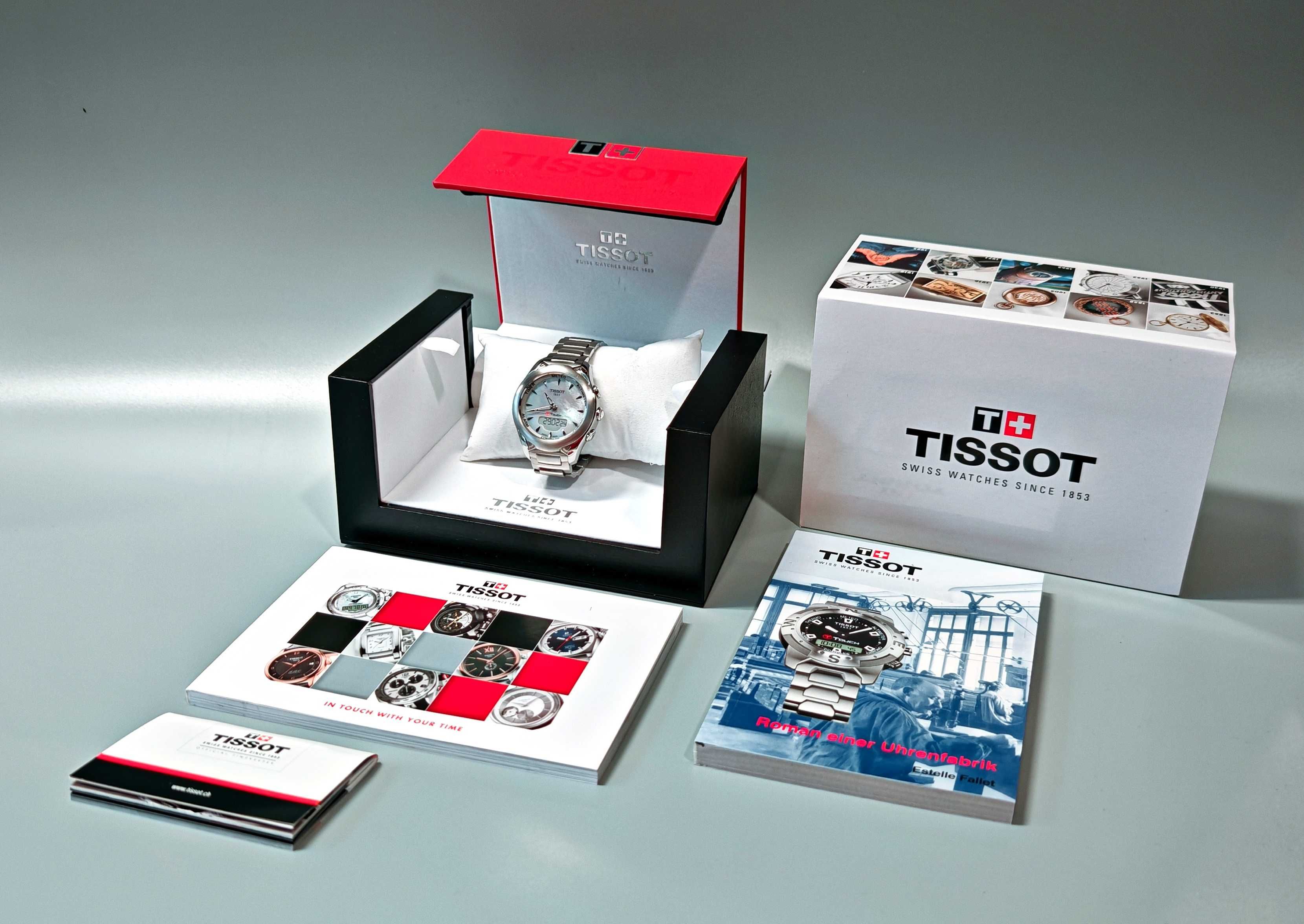 Zegarek Tissot TTouch Lady Solar 100M Masa Perłowa Dotykowy GMT Szafir