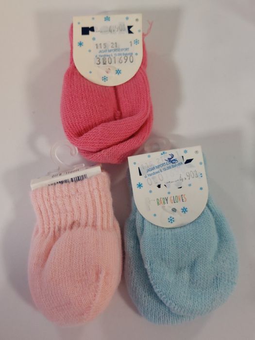Rękawiczki niemowlęce 0-6 miesiecy