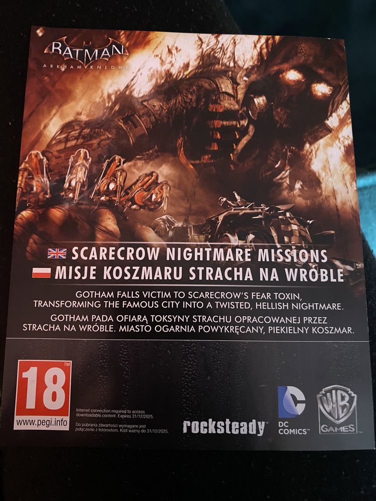 Misje koszmaru stracha na wróble BATMAN ARKHAM KNIGHT /DLC/  PS4 PS5
