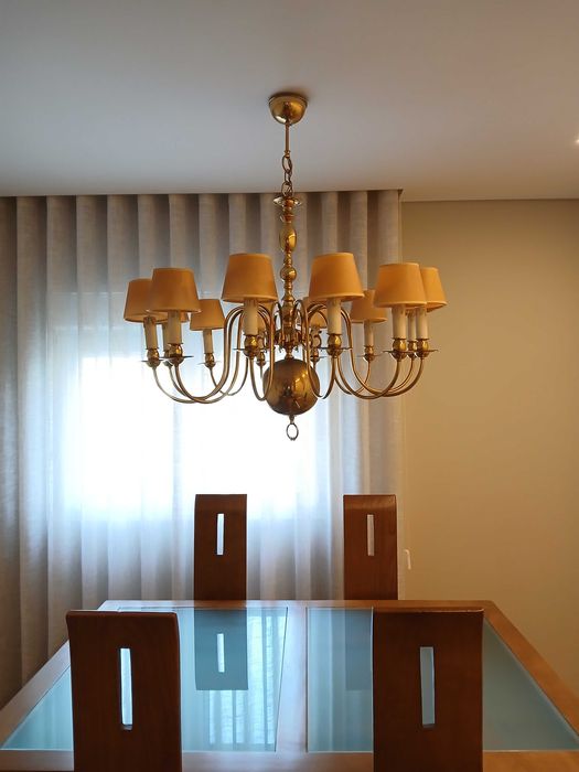 Candeeiro de tecto de Metal 12 Velas