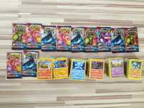 Kolekcja kart Pokemon, 600 szt. + 10 nowych paczek nieotwieranych