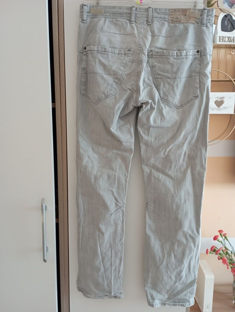 Spodnie jasny dżins męskie