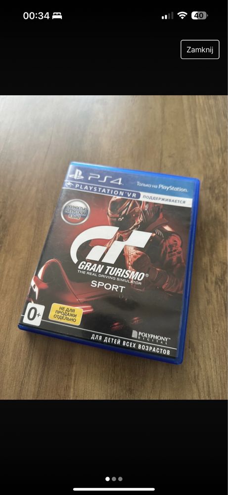 PS4 GT Grand Turismo Sport + VR gry na Playstation