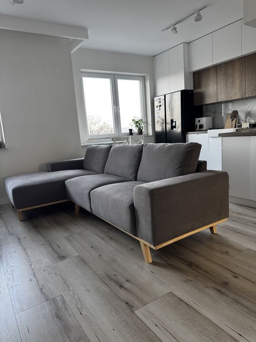 Naroznik dla 3 osob NORA beżowy/brązowy