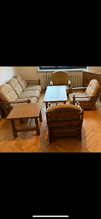 Zestaw wypoczynkowy mebli Mieszko PRL epokowy