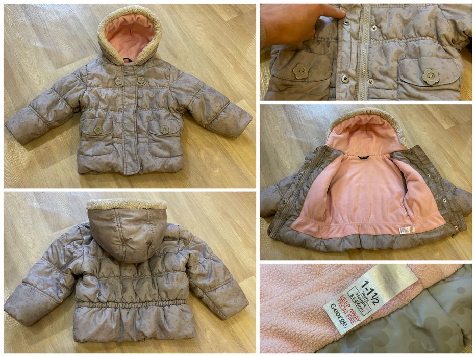 Детская куртка на девочку, George парка теплая джинсовая Ergee