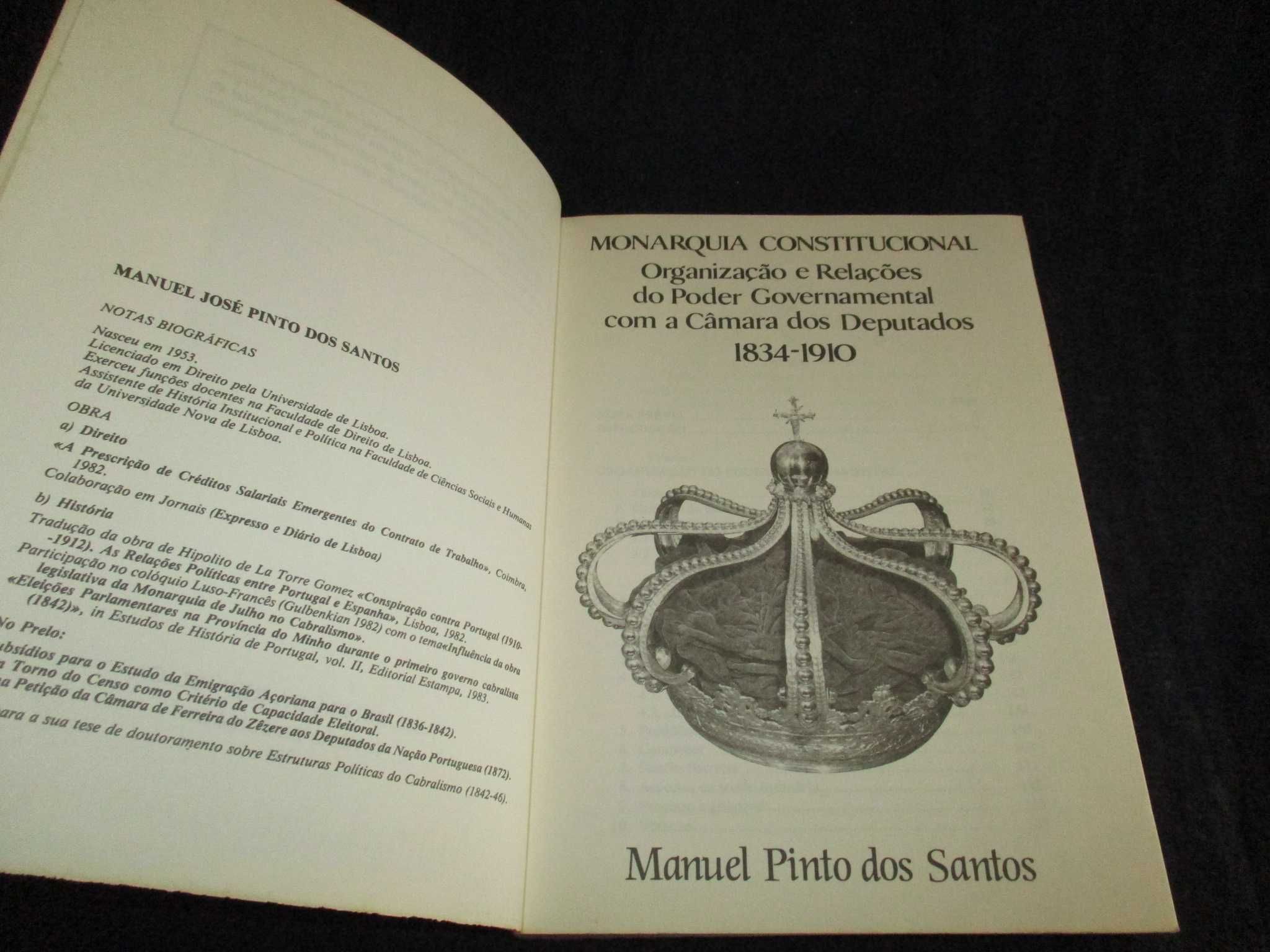 Livro Monarquia Constitucional Manuel Pinto dos Santos