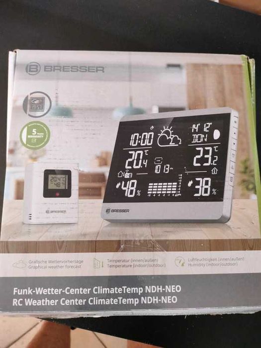 Stacja pogody,zegar,alarm Bresser