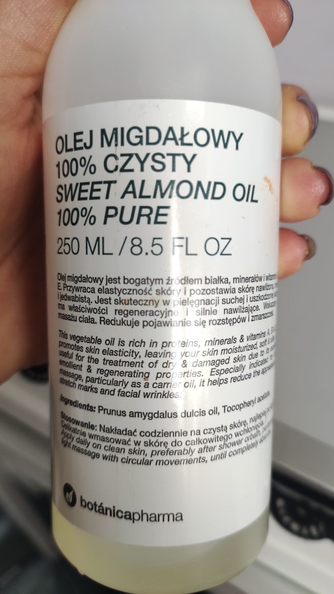 Olej migdałowy 100% czysty używany botanicapharma
