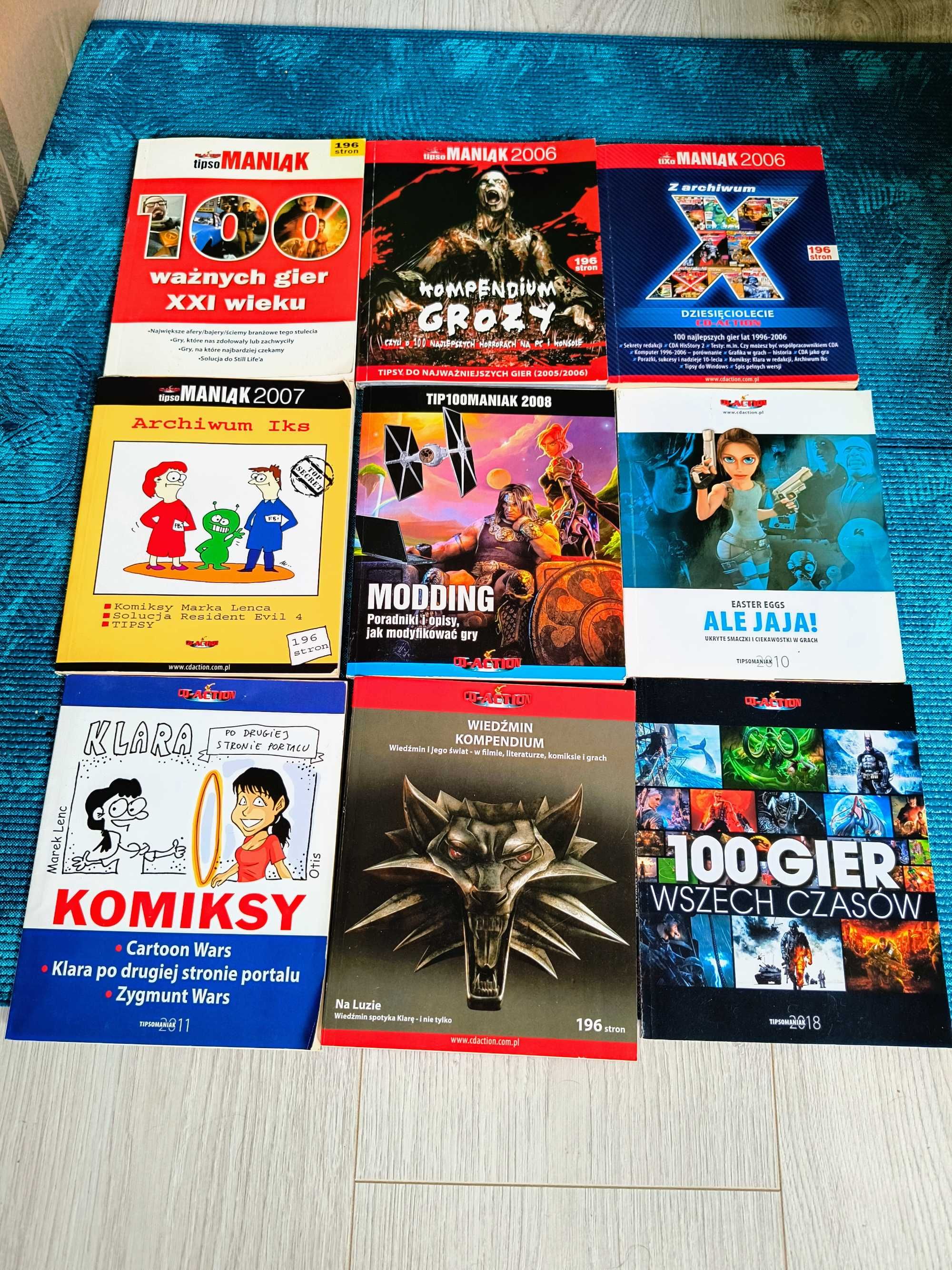 Tipsomaniak - zestaw 9 książeczek z CD-Action z lat od 2005 do 2018