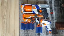 Zestaw Nerf strongarm, firestrike Elite, Triao X3 Elite 2 15 strzałek