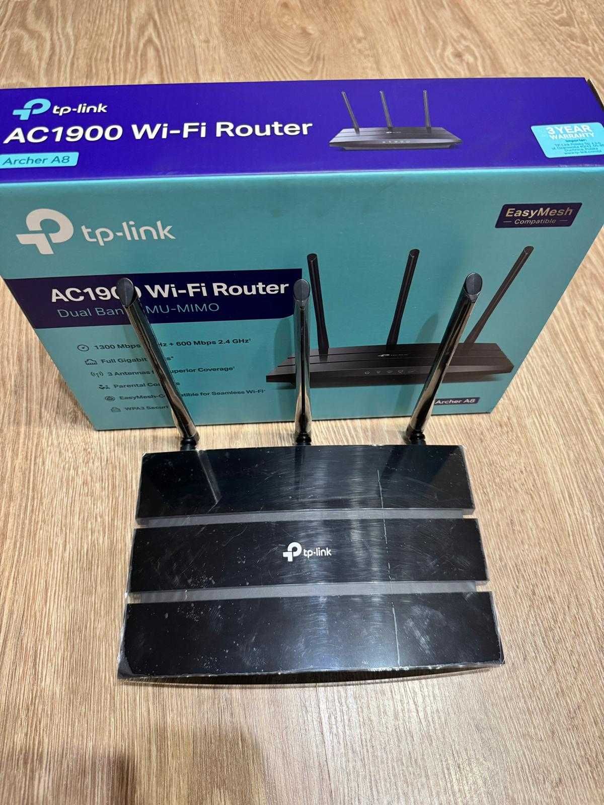 Роутер TP-Link Archer A8 AC1900 1900Мбіт/с 2.4 ГГц/5 ГГц MU-MIMO