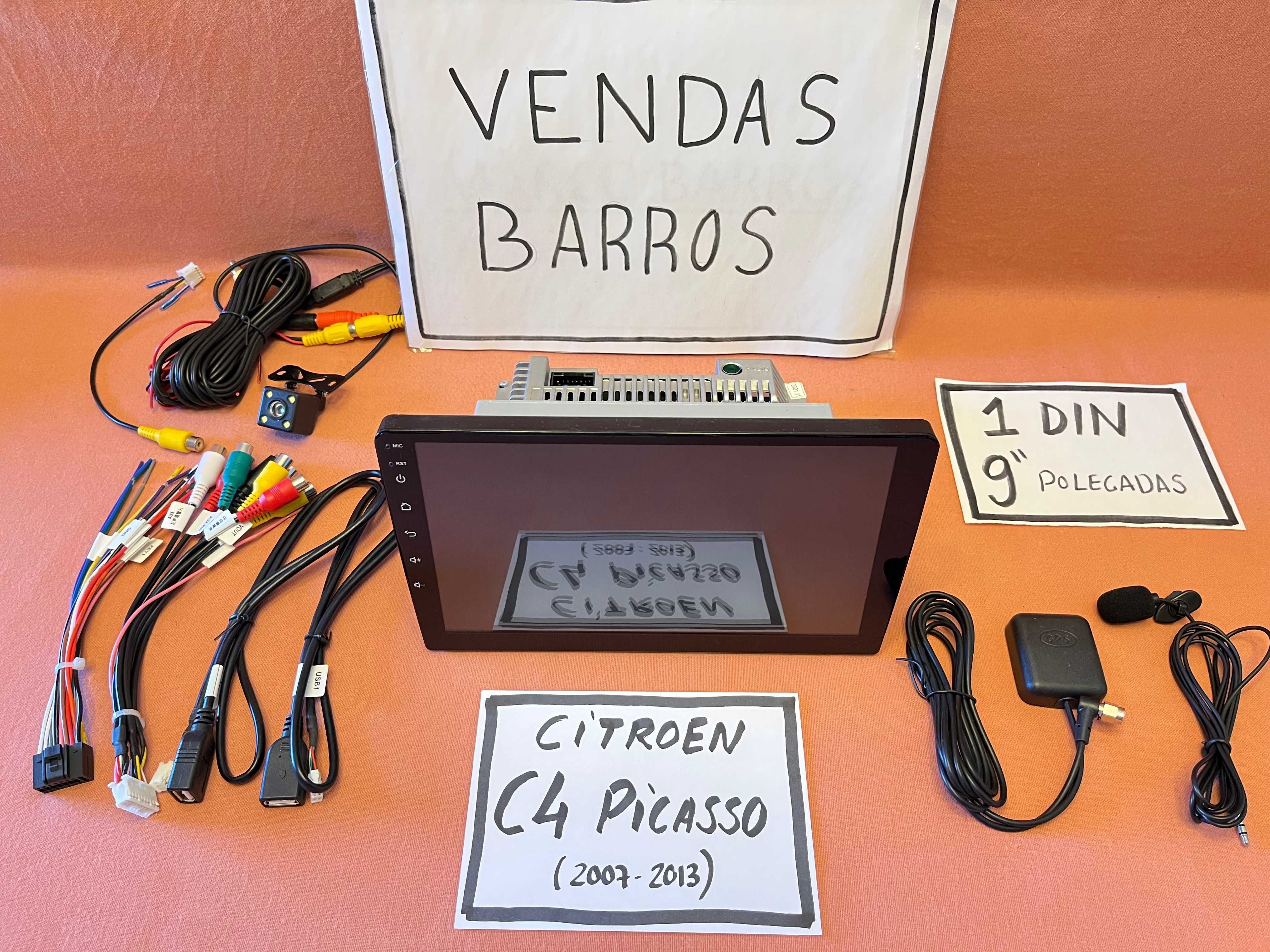 (NOVO) Rádio 9" • CITROEN C4 Grand Picasso • (2006 a 2013) • Android